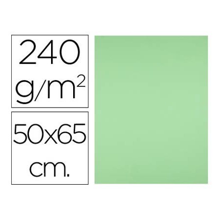 CARTULINA LIDERPAPEL 50X65 CM 240G/M2 VERDE PISTACHO