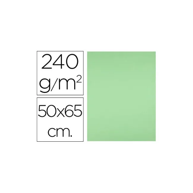 CARTULINA LIDERPAPEL 50X65 CM 240G/M2 VERDE PISTACHO