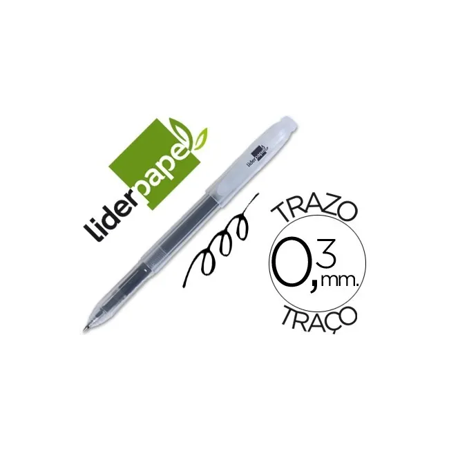 BOLIGRAFO LIDERPAPEL SUPER GEL PUNTA 0.5 MM NEGRO