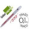 BOLIGRAFO LIDERPAPEL SUPER GEL PUNTA 0.5 MM ROJO