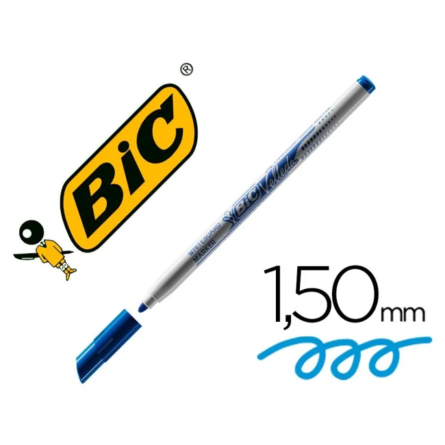 ROTULADOR BIC VELLEDA FINO PARA PIZARRA AZUL PUNTA REDONDA 1 MM