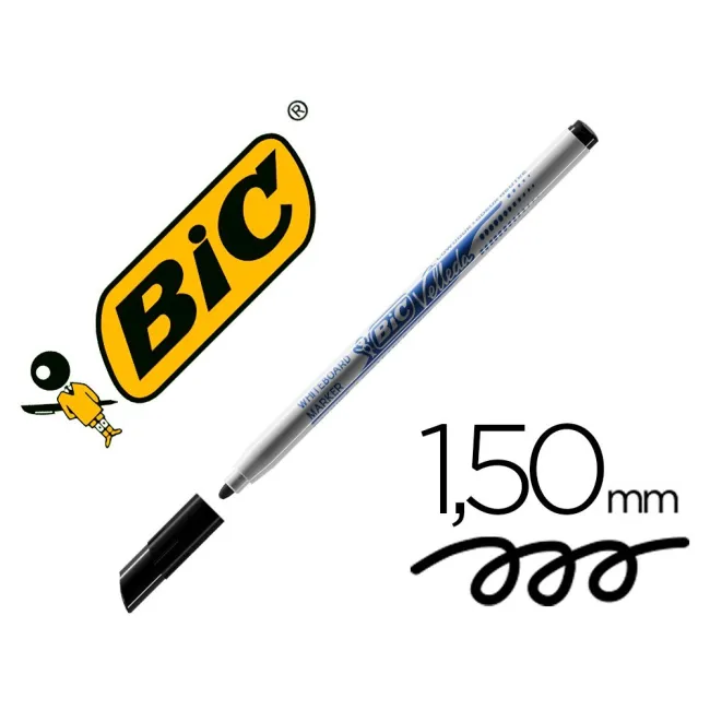 ROTULADOR BIC VELLEDA FINO PARA PIZARRA NEGRO PUNTA REDONDA 1 MM