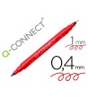 ROTULADOR Q-CONNECT MARCADOR PERMANENTE DOBLE PUNTA COLOR ROJO 0,4 ...