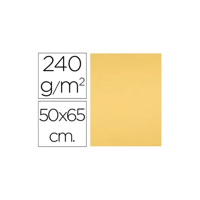CARTULINA LIDERPAPEL 50X65 CM ORO 240 GR UNIDAD
