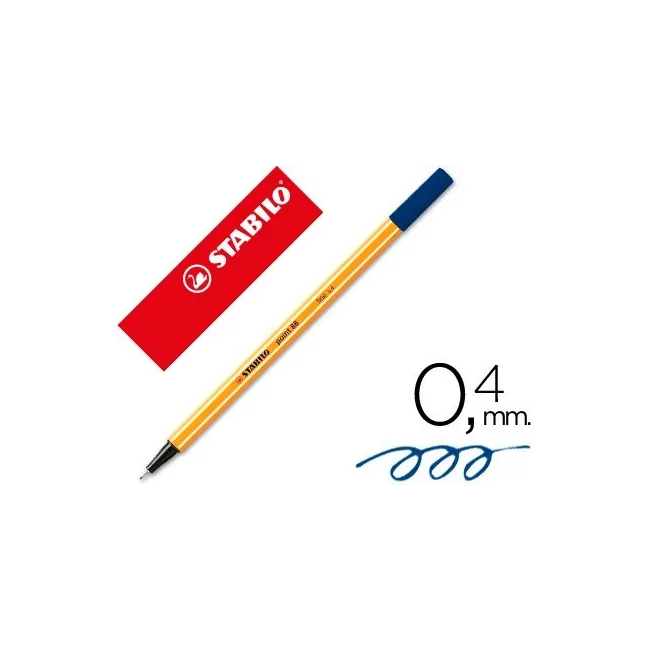 ROTULADOR STABILO PUNTA DE FIBRA POINT 88 AZUL OSCURO 0,4 MM