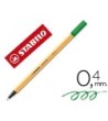 ROTULADOR STABILO PUNTA DE FIBRA POINT 88 VERDE HOJA 0,4 MM