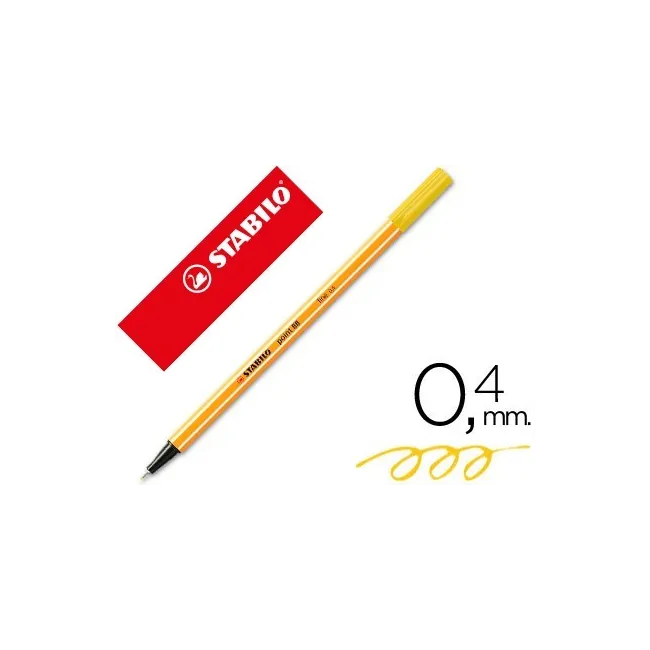 ROTULADOR STABILO PUNTA DE FIBRA POINT 88 AMARILLO 0,4 MM