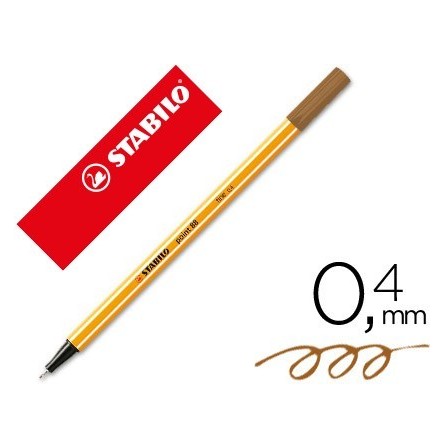 ROTULADOR STABILO PUNTA DE FIBRA POINT 88 MARRON 0,4 MM