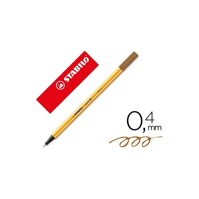 ROTULADOR STABILO PUNTA DE FIBRA POINT 88 MARRON 0,4 MM