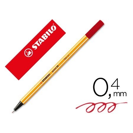 ROTULADOR STABILO PUNTA DE FIBRA POINT 88 CARMIN 0,4 MM
