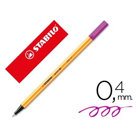 ROTULADOR STABILO PUNTA DE FIBRA POINT 88 VIOLETA 0,4 MM
