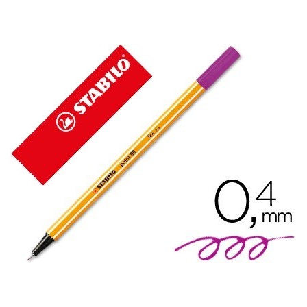 ROTULADOR STABILO PUNTA DE FIBRA POINT 88 LILA 0,4 MM