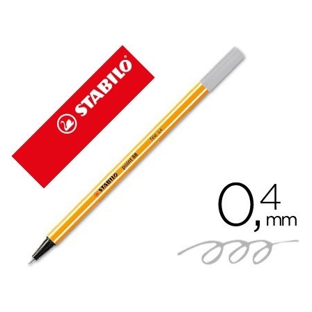 ROTULADOR STABILO PUNTA DE FIBRA POINT 88 GRIS 0,4 MM