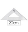 ESCUADRA LIDERPAPEL 20 CM PLASTICO CRISTAL