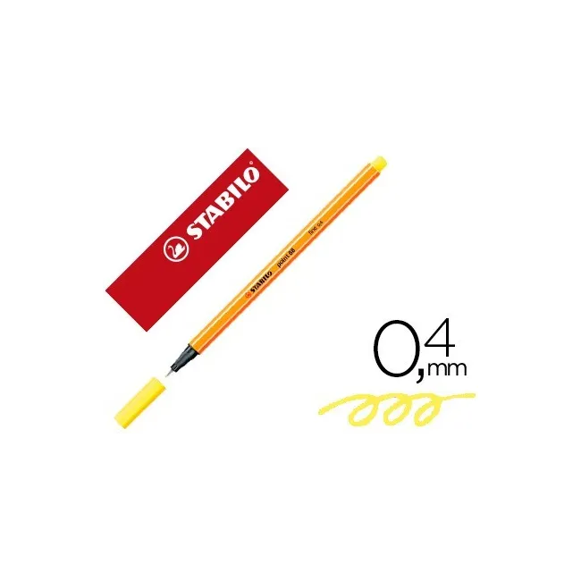 ROTULADOR STABILO PUNTA DE FIBRA POINT 88 AMARILLO LIMON 0,4 MM