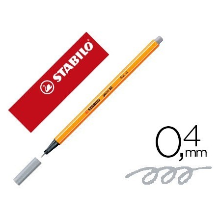 ROTULADOR STABILO PUNTA DE FIBRA POINT 88 GRIS AZULADO CLARO 0,4 MM