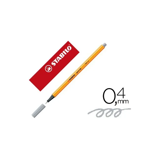 ROTULADOR STABILO PUNTA DE FIBRA POINT 88 GRIS AZULADO CLARO 0,4 MM