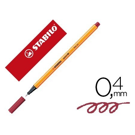 ROTULADOR STABILO PUNTA DE FIBRA POINT 88 PURPURA 0,4 MM