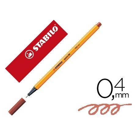 ROTULADOR STABILO PUNTA DE FIBRA POINT 88 SIENA TOSTADO 0,4 MM