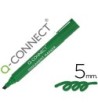 ROTULADOR Q-CONNECT MARCADOR PERMANENTE VERDE PUNTA BISELADA 5.0 MM