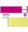 TALONARIO LIDERPAPEL MOSTRADOR 50X110 MM TL07 AMARILLO CON MATRIZ