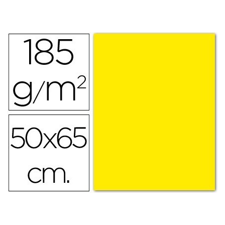 CARTULINA GUARRO AMARILLO CANARIO 50X65 CM 185 GR