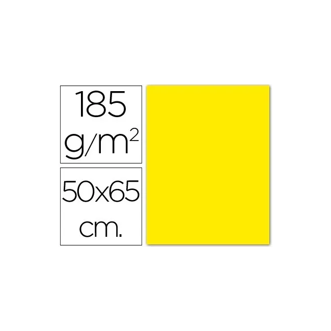 CARTULINA GUARRO AMARILLO CANARIO 50X65 CM 185 GR