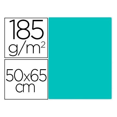 CARTULINA GUARRO VERDE MENTA 50X65 CM 185 GR