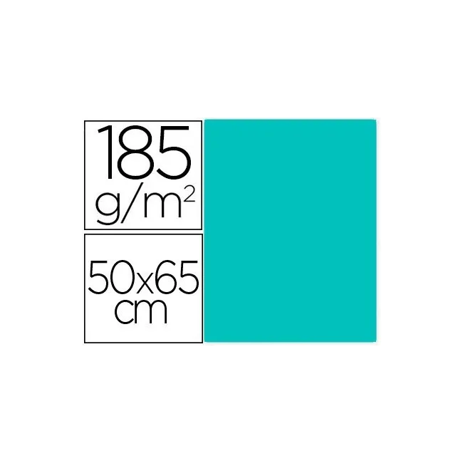 CARTULINA GUARRO VERDE MENTA 50X65 CM 185 GR