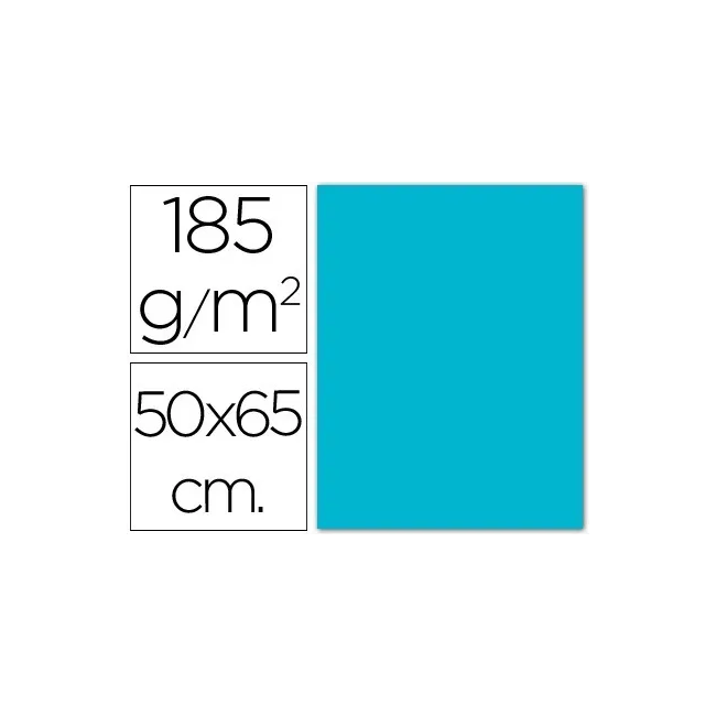 CARTULINA GUARRO AZUL TURQUESA-50X65 CM -185 GR