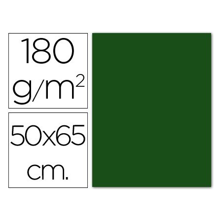 CARTULINA GUARRO VERDE ABETO 50X65 CM 180 GR