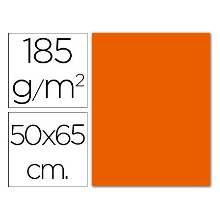 CARTULINA GUARRO MANDARINA 50X65 CM 185 GRS
