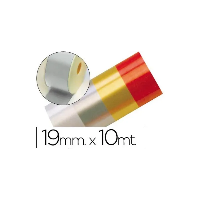 CINTA FANTASIA 10 MT X 19 MM PLATA