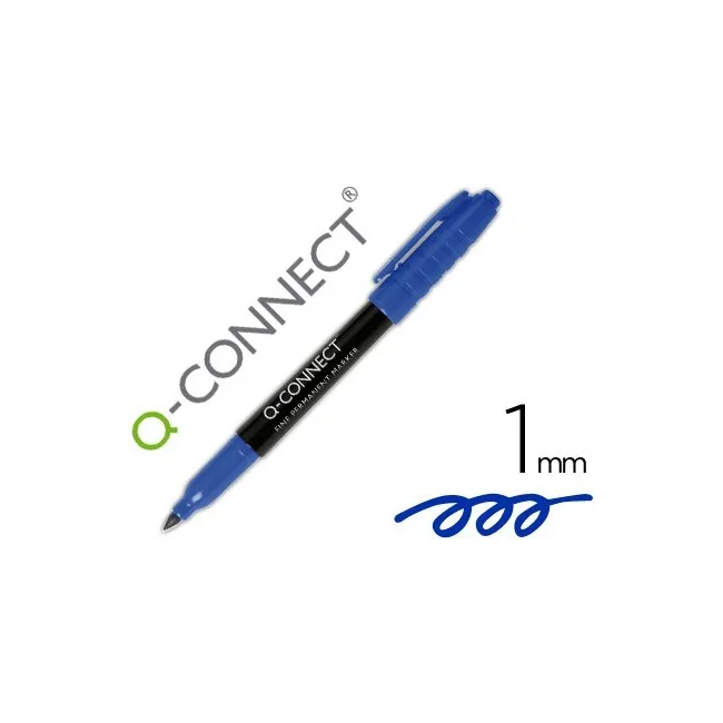 ROTULADOR Q-CONNECT PARA CD/DVD PUNTA FIBRA PERMANENTE AZUL PUNTA R...