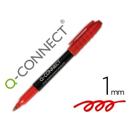 ROTULADOR Q-CONNECT PARA CD/DVD PUNTA FIBRA PERMANENTE ROJO PUNTA R...