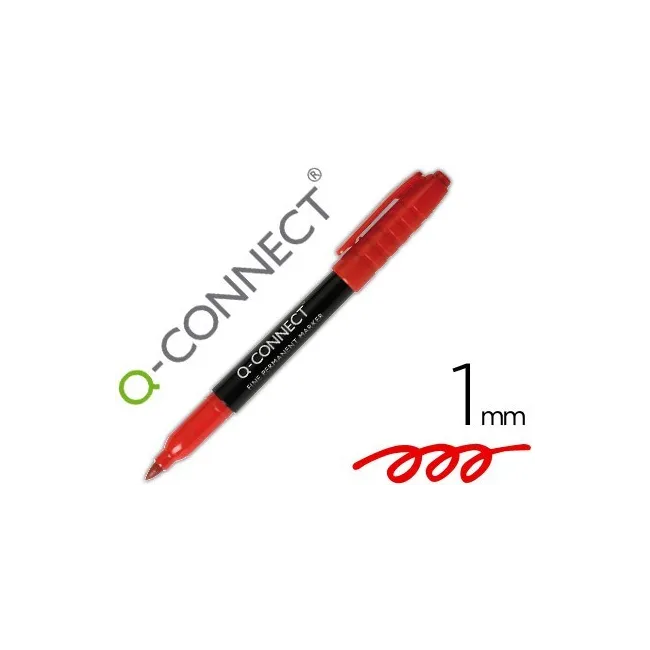 ROTULADOR Q-CONNECT PARA CD/DVD PUNTA FIBRA PERMANENTE ROJO PUNTA R...
