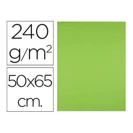 CARTULINA LIDERPAPEL 50X65 CM 240G/M2 VERDE HIERBA