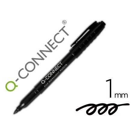 ROTULADOR Q-CONNECT PARA CD/DVD PUNTA FIBRA PERMANENTE NEGRO PUNTA ...