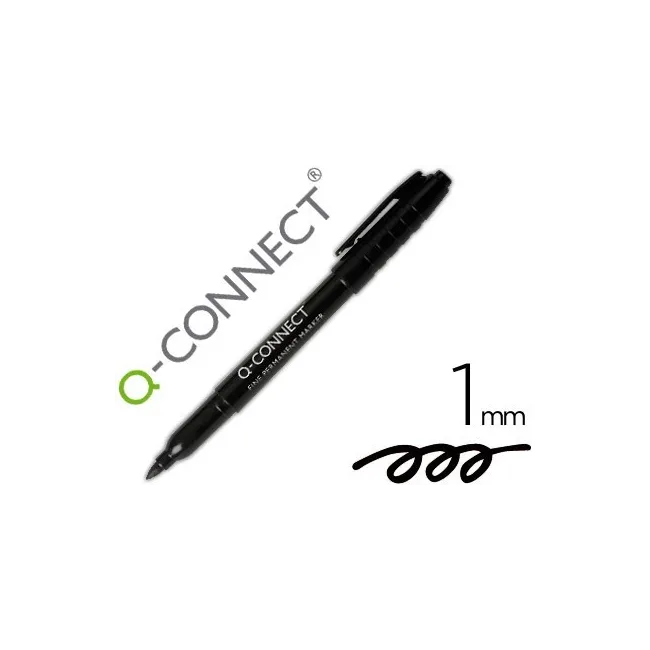 ROTULADOR Q-CONNECT PARA CD/DVD PUNTA FIBRA PERMANENTE NEGRO PUNTA ...