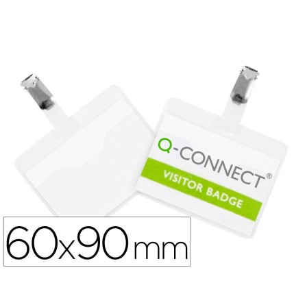 IDENTIFICADOR CON PINZA Q-CONNECT KF01560 60X90 MM -CON APERTURA SU...