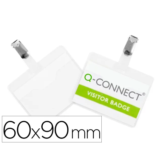 IDENTIFICADOR CON PINZA Q-CONNECT KF01560 60X90 MM -CON APERTURA SU...