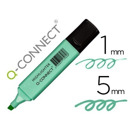 ROTULADOR Q-CONNECT FLUORESCENTE PASTEL AZUL PUNTA BISELADA
