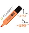 ROTULADOR Q-CONNECT FLUORESCENTE PASTEL NARANJA PUNTA BISELADA