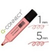 ROTULADOR Q-CONNECT FLUORESCENTE PASTEL ROSA PUNTA BISELADA