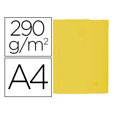 50 SUBCARPETAS CARTULINA CON BOLSA EXACOMPTA DIN A4 AMARILLO 290 GR