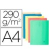 50 SUBCARPETAS CARTULINA CON BOLSA EXACOMPTA DIN A4 COLORES SURTIDO...