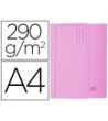 50 SUBCARPETAS CARTULINA CON BOLSA EXACOMPTA DIN A4 ROSA 290 GR