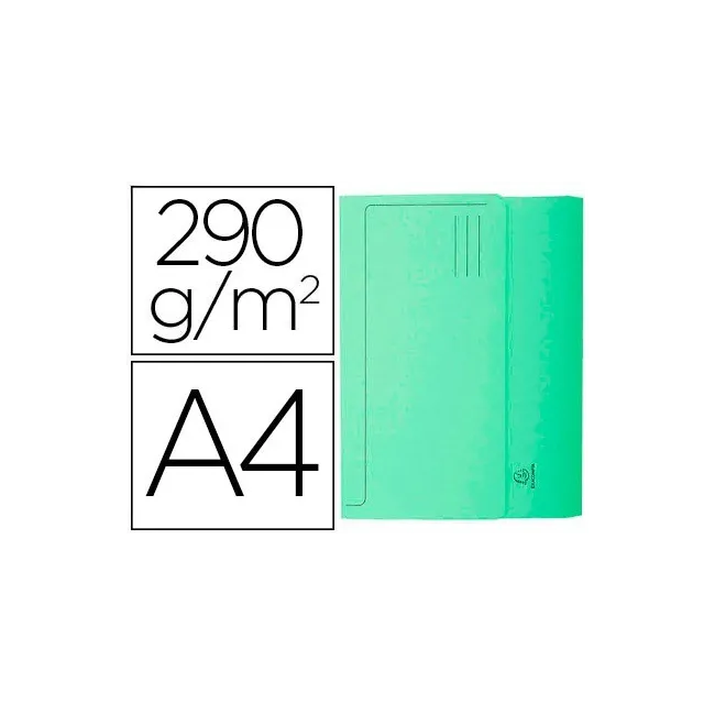 SUBCARPETAS CARTULINA CON BOLSA EXACOMPTA DIN A4 VERDE 290 GR