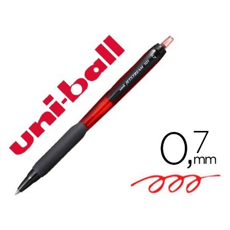 BOLIGRAFO UNIBALL JETSTREAM RETRACTIL SXN-101 0,7 MM ROJO
