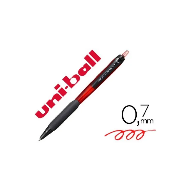 BOLIGRAFO UNIBALL JETSTREAM RETRACTIL SXN-101 0,7 MM ROJO